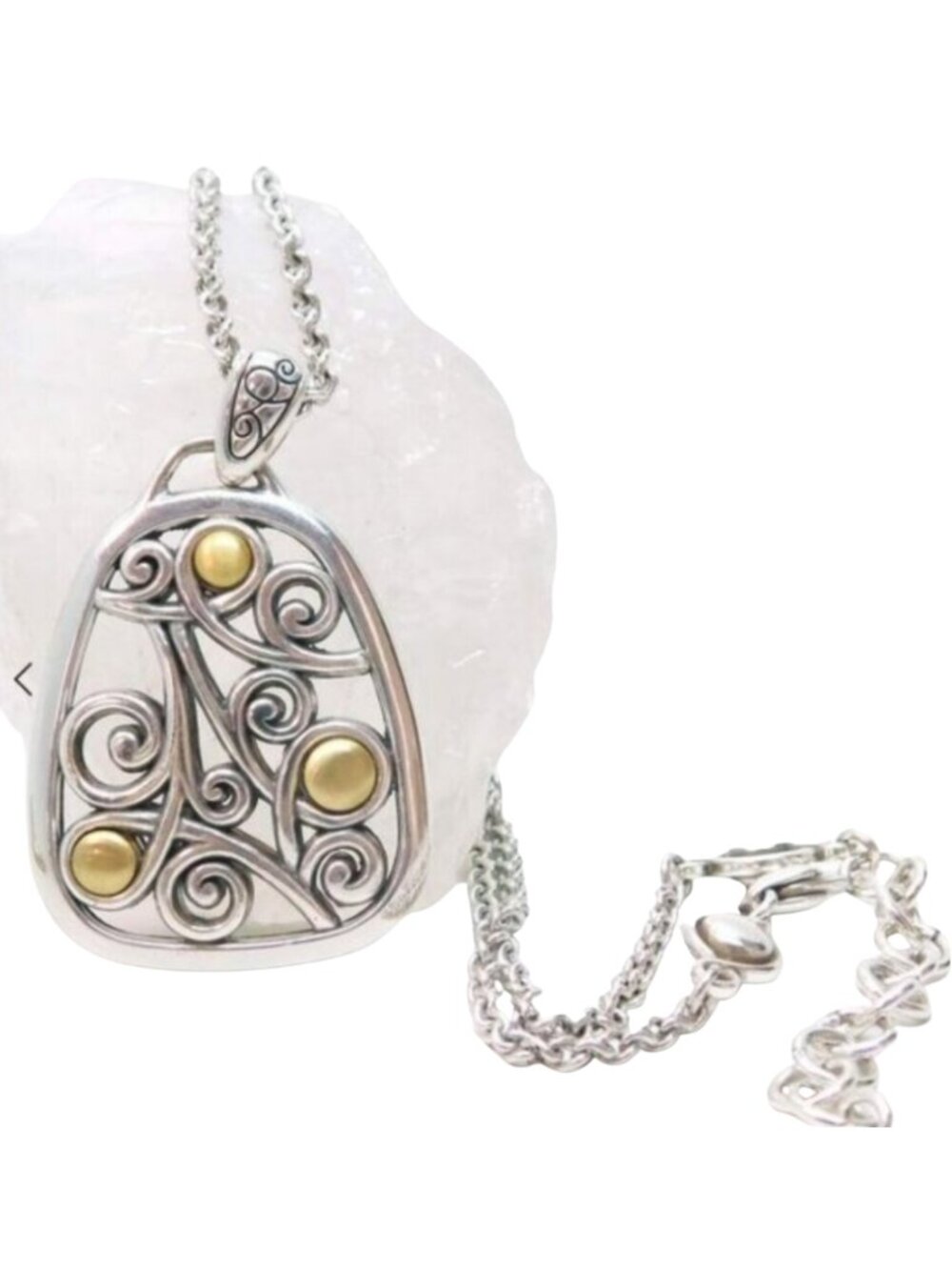 NWOT ⭐️ Brighton Silver & Gold Tone Pendant Necklace